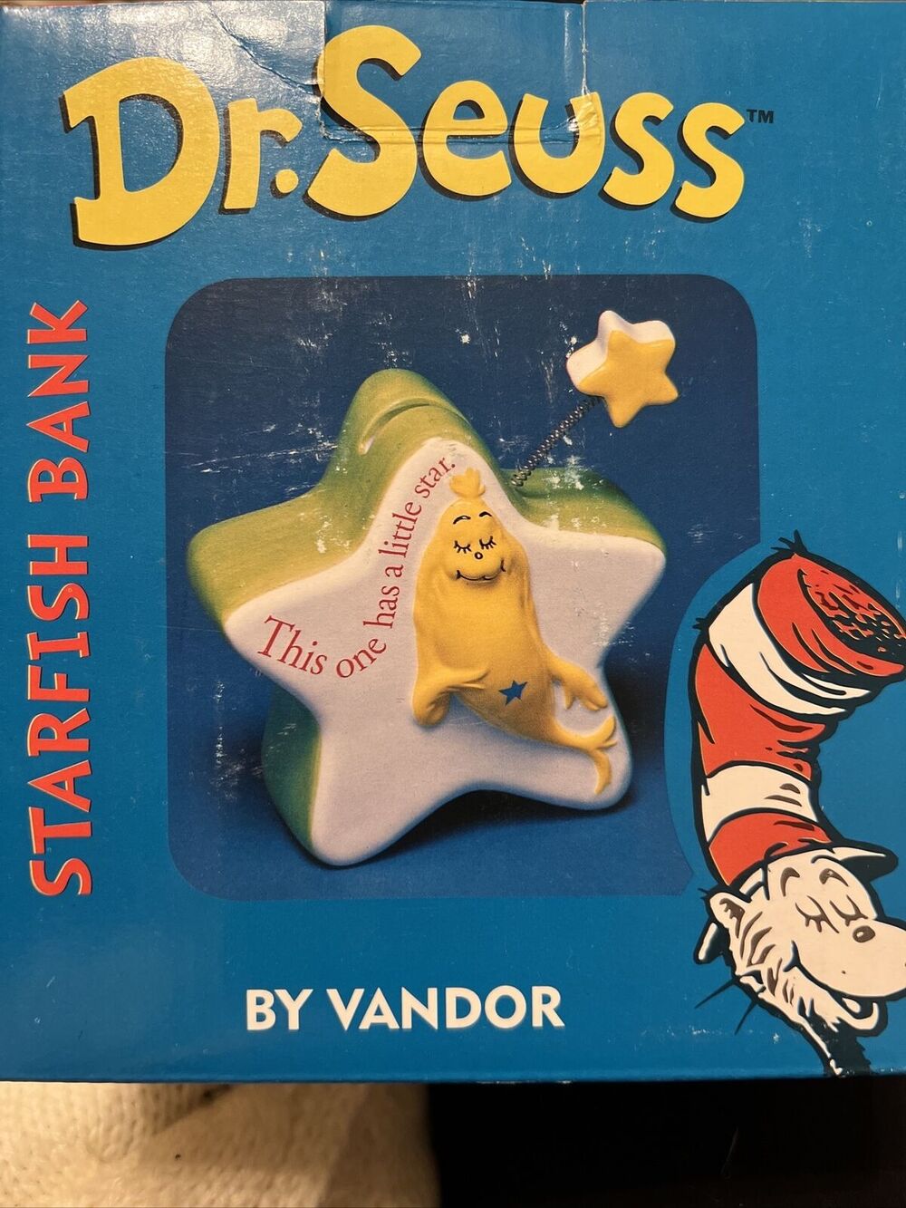 Vintage Dr Seuss Starfish Bank By Vandor 2001 Item 17149 In Box